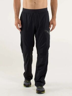 Lululemon Men's med Seawall Active Track Drawstring Athletic Pants Gray Black